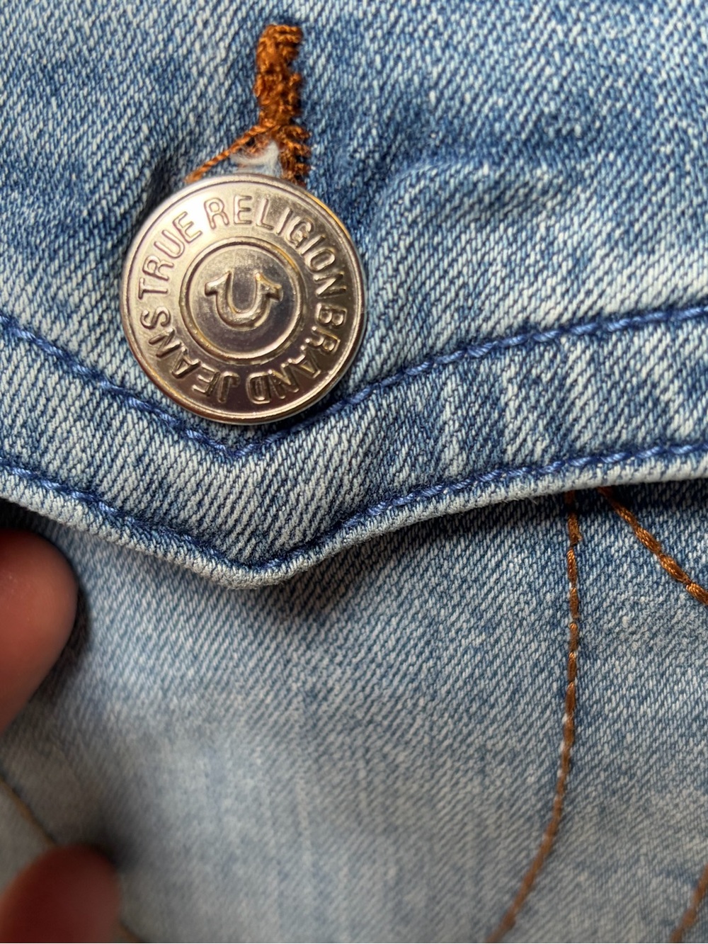 True Religion Mcbling Light Wash Straight Jeans low ride - Picture 3 of 6
